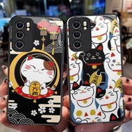 XI89 Lucky Paint Glass Case for OPPO Reno 6 5 4 6Z A91 F15 3 5G HD