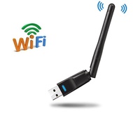 Monqiqi อะแดปเตอร์เครือข่าย WiFi ไร้สาย 1300Mbps ปลั๊ก USB 2.4G และ 5G สําหรับคอมพิวเตอร์ PC ตัวรับสัญญาณไวไฟ USB WiFi Adapter with Amplifier