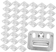 Veemoon 100pcs Gusset Plate Fixing Piece Wall Panel Clamp Wall Panel Buckle Clamp for Integrated Wall Panel Furniture Wainscoting Panels Mounting Brackets Stainless Steel Connector