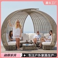 Table Chair Furniture Chair Leisure Courtyard Woven Rattan Furniture Sofa Balcony Hotel Table Chair 