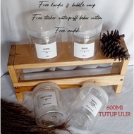Kitchen spice jar label sticker waterproof 600ml Screw cap free label and pinteres version spoon