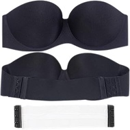 Women's Summer Strapless Invisible Bras Seamless Non-slip Push Up Bralette Backless Wrapped Breast W