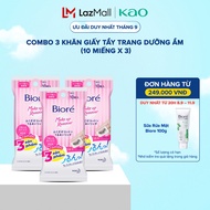 Combo 3 Bioré Khăn Tẩy Trang Dưỡng Ẩm