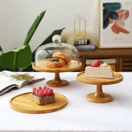 dessert serving tray dessert tray Dulang roti, meja pencuci mulut berputar kaki tinggi, rak paparan 
