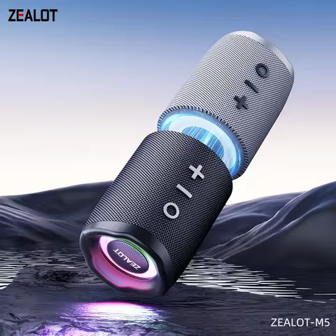 Zealot-M5 Portable Magnetic Bluetooth Speaker 2-in-1 Power on Couplet Mini Speaker Macaron Color Dua