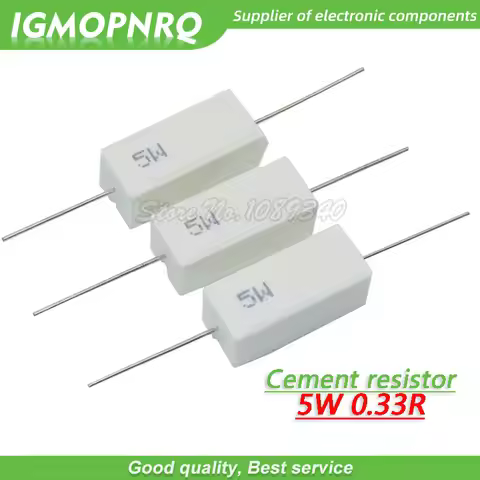 10pcs 5W 0.33 ohm Cement resistance resistor 0.33R 0.33ohm GMOPNRQ