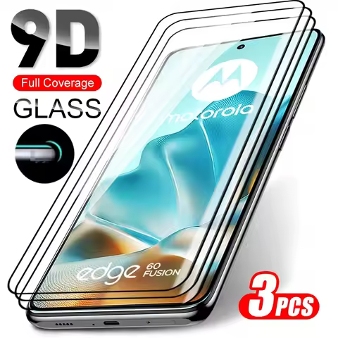 3Pcs Protective Glass Case For Motorola Edge 60 Fusion 5G 9H Curved Screen Protector On Moto Edge60F