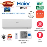 [NUR] Haier 1.5HP R32 WIF Inverter Air Conditioner | HSU-13VRA22 (AirCond Air Cond Daikin Murah 冷氣機)