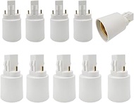 E-Simpo 10pcs 2P GX23 to E26 Lamp Socket Adapter, GX23 to E26/e27 Lamp Base Converter 2Pin Bulb Sock