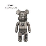 [HMHD]BE@RBRICK 庫柏力克熊 積木熊SELANGOR STEAMPUNK 蒸氣 銀色 龐克 錫熊 400%