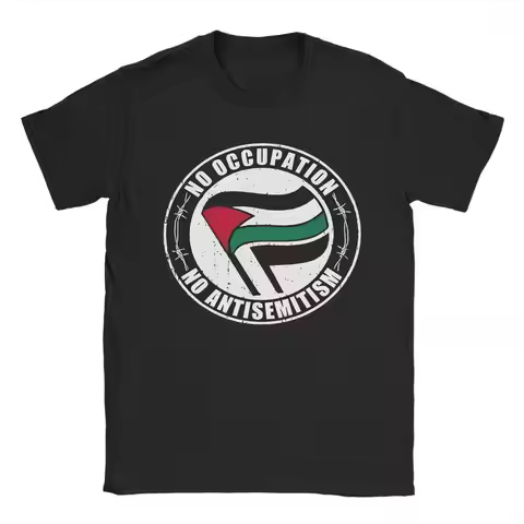 Palestine Flag T Shirt Summer Cotton T-Shirts For Men Popular Pattern Tshirt Short Sleeve Vintage To