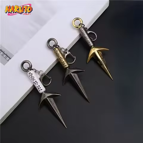 Anime Naruto Ninja Kunai Key Chains Mans Self Defense Keychain Metals Jewelry Accessories Toys Bag P