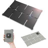 BigBlue Solar Panel Solar Charger, Palm-Sized, Ultra-Lightweight, Fast Charging, Ammeter, 2 USB Port