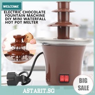 Mini Chocolate Fountain Melting with Heating Fondue Waterfall Pot Machine