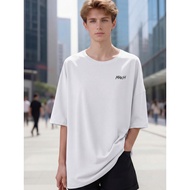2R018 Men T Shirt Lelaki Baju Tshirt M-5XL   Oversized Tshirt Men's Round Neck Crop Top Tops Korean 