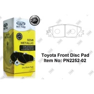 [Best Form] Toyota Ncp93 (Rear Shoe) Alza 14" Front Disc Brake Pad (PN2252-02)