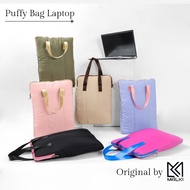 Puffy Bag Laptop handle Sleeve 12"-15"Inch | Laptop Bag Carrying nylon hologram PVC Premium Waterproof Waterproof puffer Colorful super Dacron pillow softcase cover leptop ipad notebook tablet asus iboox samsung all The Latest Brands Today