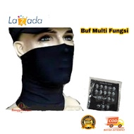 Bandana - Masker Buf/bap HITAM Polos 1pcs- Masker Motor - Renggali Store