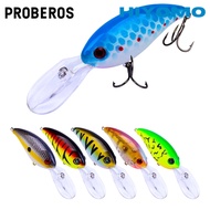 PROBEROS 1PCS ลอย Crank Lure Toman Killer 10ซม. 14G Quick Dive Crankbaits 6 # Treble Hook ปลาคาร์พ F