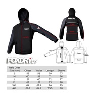 FOXDRY 07 Double Zip Edition Waterproof Raincoat Set With Hoodie (Grey Color)