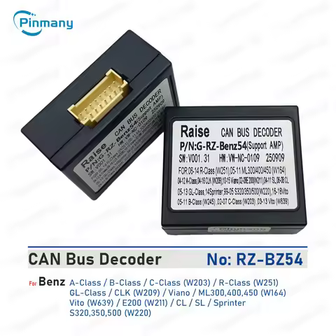 Car Radio CAN Bus Decoder RAISE RZ-BZ54 for Mercedes Benz A B C R CL SL Class Vito W639 E200 W211 Sp