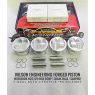 Wilson Engineering Forged Piston Mitsubishi 4G15 12V High Compression Stroker 1.6 Waja / Campro  76M