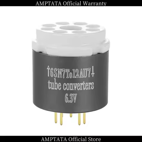 AMPTATA / 6SN7 CV181 to 12AX7 U7 T7 ECC83 82 81 7025 CV4003 CV4004 5751 / Vacuum Tube Adapter Socket