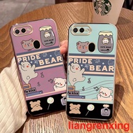 Casing oppo a5s oppo a12 oppo a7 oppo a3s oppo a12e OPPO F9 phone case Softcase Electroplated silicone shockproof Protector Cover new design Cartoon animals DDXT02