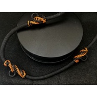 Nylon string 4mm Black Orange 3 hooks Amulet men's necklace!