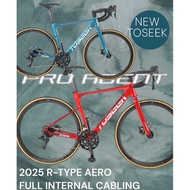 2025 Toseek R-Type Aero FULL INTERNAL CABLING All New Road Bike 700C Disc Brake Full Alloy