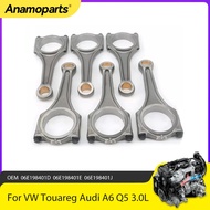 Engine Parts 6Pcs Con Rod Connecting Rod Fit 3.0 L Gas For Volkswagen Touareg Audi A6 Q5 Q7 3.0L V6 