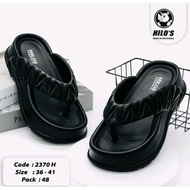 Rumahkaki - Sendal Wedges Wanita Karet EVA Tebal 5cm Sendal Jepit Cewek Hilos 2370H Size 36-41