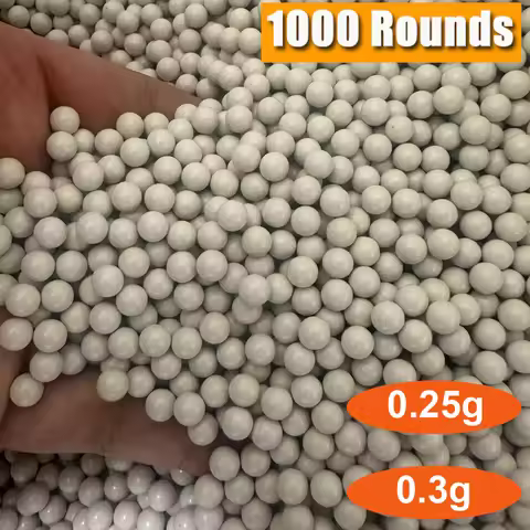 1000 Rounds Airsoft BB Balls 6mm 0.25g/0.3g Paintball BB Bullets Strikeball for Airsoft Shooting Exe