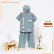 Suit Boys'koko Stlan Top and Bottom Kokoj One Set Onset Bsju Ngaji Modern Muslim Clothing Sturdy Kpk