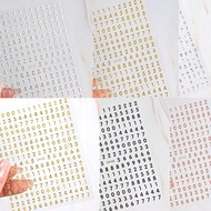 Bộ 5 Phối Màu Số Đề Can La Mã 26 Bảng Chữ Cái Tiếng Anh 3D Tự Dán Móng Tay Nghệ Thuật Decal Dán Từ C