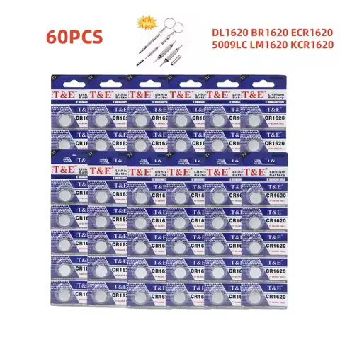Button Cell CR1620 Battery DL1620 BR1620 ECR1620 5009LC LM1620 KCR1620 3V Lithium Battery For Watch 