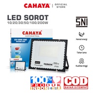CAHAYA - Lampu Sorot Tipis LED Flood Light Outdoor Light 10/20/30/50/100/200 Watt Warna Putih/Kuning / Kap Halogen Lampu Tembak