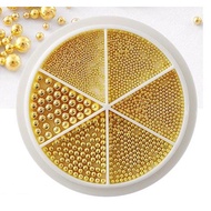 (JJ) micro beads mix size gold for nail art nail decoration