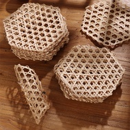 Bamboo Mesh Hexagonal Bamboo Mat Bamboo Woven Bamboo Placemat Non-Stick Heat Insulation Mat Grid Mat
