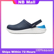 ของแท้พิเศษ Crocs LiteRide Clog Blue Shoes Non-Slip Thick Sole Beach Sandals 204592-462 รองเท้าผ้าใบ