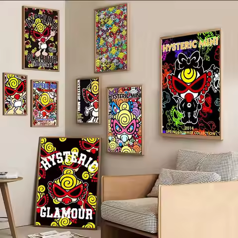 Japan Fashion H-Hysteric M-Mini Good Quality Prints and Posters Vintage Room Bar Cafe Decor Home Dec