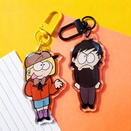 South Park keychain with Pip and Damien characters Silent Hill transparent acrylic mica decoration b