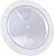 Five Oceans Marine Round Inspection Deck Plate Hatch, 5 inches, with Clear Lid, Water Tight for Outd