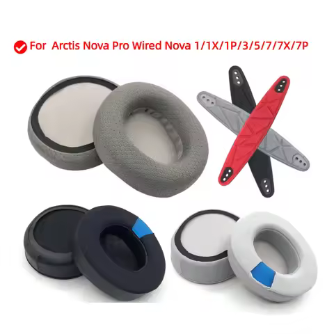 Replacement Earpads for Arctis Nova Pro Wired Nova 1/1X/1P/3/5/7/7X/7P Earmuffs Ultra-soft Sponge Co