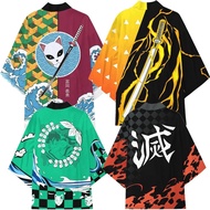 Anime Demon Slayer Agatsuma Zenitsu Kamado Tanjirou Kisatsutai Cosplay Costume Coat Uniform Cloak To