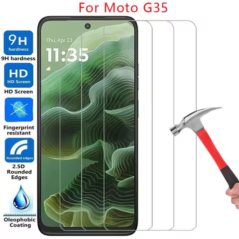 phone case for motorola moto g35 tempered glass on motorolag35 motog35 motog g 35 35g back cover 360
