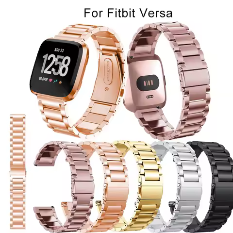 Stainless Steel Loop Strap For Fitbit Versa 2 Smart Watch Wristband Metal Replace Bracelet For Fitbi