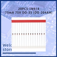 20PCS 1N914 Small Signal Fast Switching Diodes High-Speed Axial 75mA 75V DO-35 (DO-204AH) 914 75 mA 