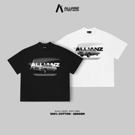 280gsm Antique Car Allianz Form Boxy T-shirt, 100% Cotton