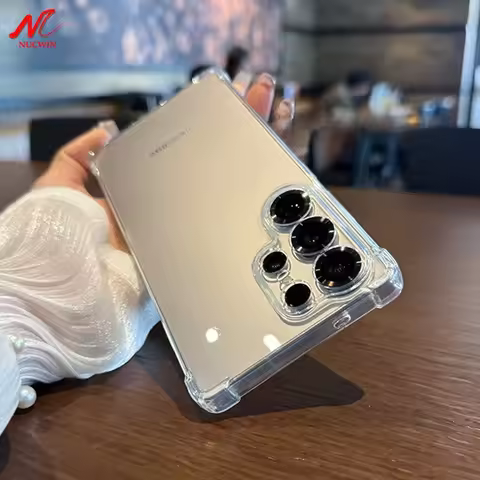 Transparent Silicone Case for Samsung Galaxy S25 S24 Ultra S23 FE S22 S20 S21 Plus A55 A16 A56 Note 